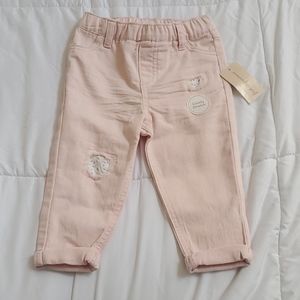 NWT First Impressions pink jeans for baby girl